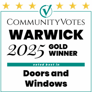 Winners badge warwick 2025 gold doors and windows