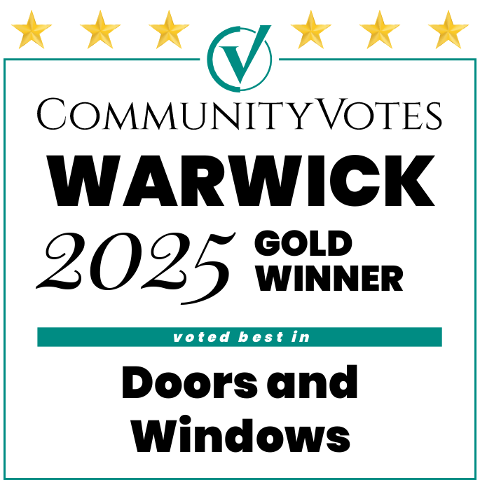 Winners badge warwick 2025 gold doors and windows